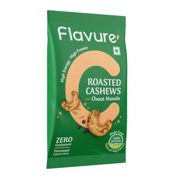 Flavure - Roasted Cashews - Chaat Masala - Healthy Snacks - Roasted Nuts
