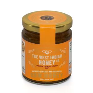 100% Pure Raw Unprocessed Turmeric Infused Honey - 250g - The West Indian Honey Company