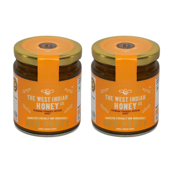 100% Pure Raw Unprocessed Turmeric Infused Honey - 250g - The West Indian Honey Company