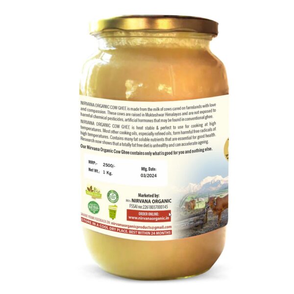 Nirvana Organic - Himalayan Badri Cow Ghee A2 Bilona - FLVR - Pure Healthy Natural Cow Ghee - FLVR.in