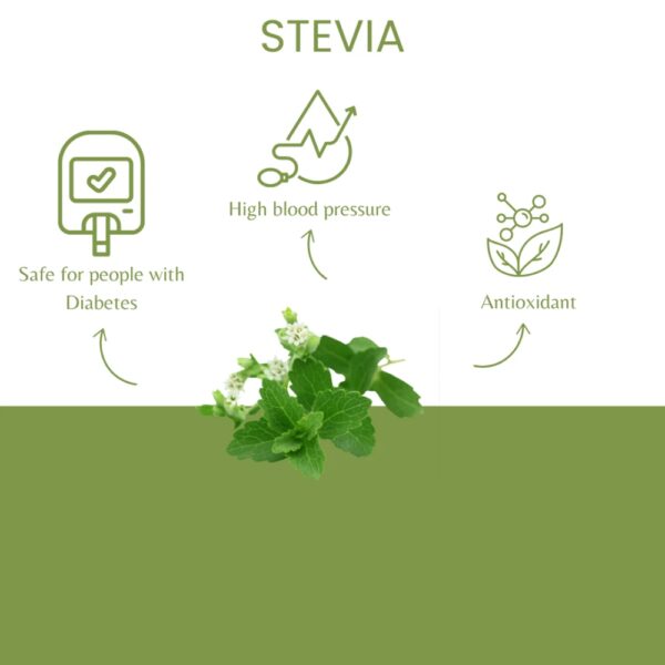 Nirvana Organic - Dried Stevia Herb - Pure & Natural Sweetener Stevia - FLVR FLVR.in