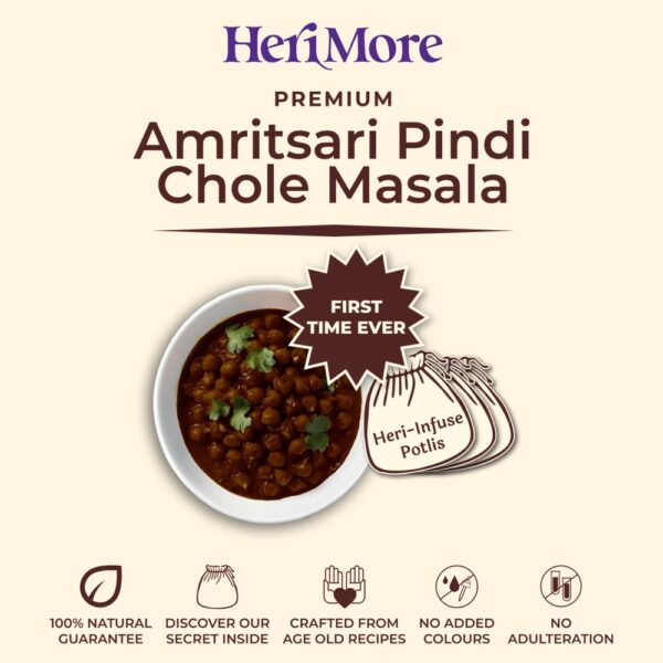 HeriMore Amritsari Chole Chhole Pindi Masala - FLVR - Premium Spice Mix - Pure & Natural Seasoning Blend - FLVR.in