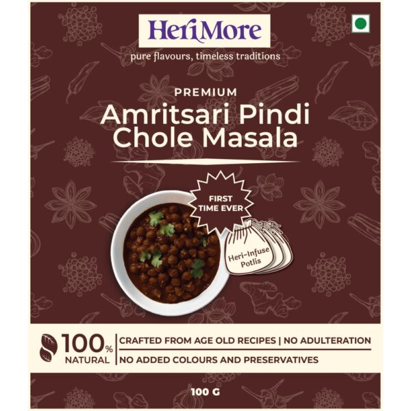 HeriMore Amritsari Chole Chhole Pindi Masala - FLVR - Premium Spice Mix - Pure & Natural Seasoning Blend - FLVR.in