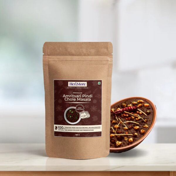 HeriMore Amritsari Chole Chhole Pindi Masala - FLVR - Premium Spice Mix - Pure & Natural Seasoning Blend - FLVR.in