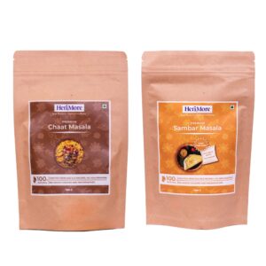 HeriMore Chaat Masala Sambar Masala - FLVR - Premium Spice Mix - Pure & Natural Seasoning Blend - FLVR.in