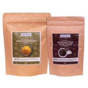 HeriMore Coriander Powder Amritsari Pindi Chole Chhole Masala - FLVR - Premium Spice Mix - Pure & Natural Seasoning Blend - FLVR.in