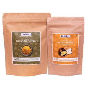 HeriMore Coriander Powder Sambar Masala - FLVR - Premium Spice Mix - Pure & Natural Seasoning Blend - FLVR.in