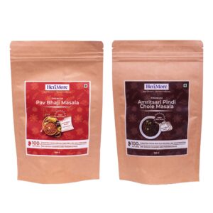 HeriMore Pav Bhaji Masala Amritsari Pindi Chole Chhole Masala - FLVR - Premium Spice Mix - Pure & Natural Seasoning Blend - FLVR.in