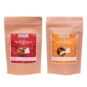 HeriMore – Pav Bhaji Masala - Sambar Masala - FLVR - Premium Spice Mix - Pure & Natural Seasoning Blend - FLVR.in