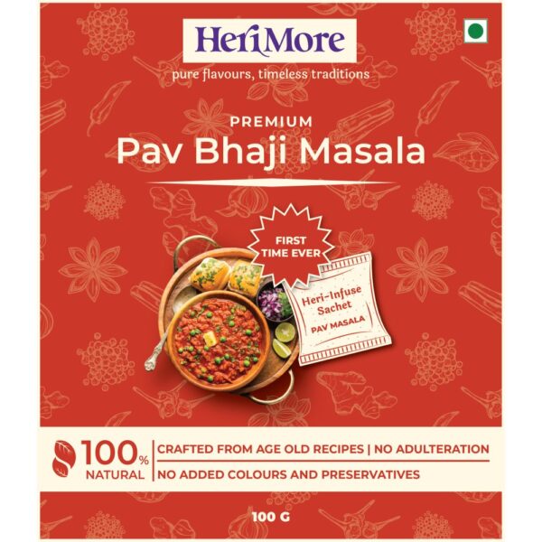 HeriMore Pav Bhaji Masala - FLVR - Premium Spice Mix - Pure & Natural Seasoning Blend - FLVR.in