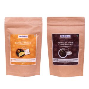 HeriMore Sambar Masala Amritsari Pindi Chole Chhole Masala - FLVR - Premium Spice Mix - Pure & Natural Seasoning Blend - FLVR.in