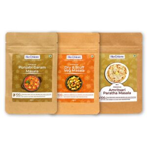 HeriMore Savoury Punjab Pack Punjabi Spices Amritsari Paratha Masala Punjabi Garam Masala Dry Stuffed Veg Masala - FLVR - Premium Spice Mix - Pure & Natural Seasoning Blend - FLVR.in