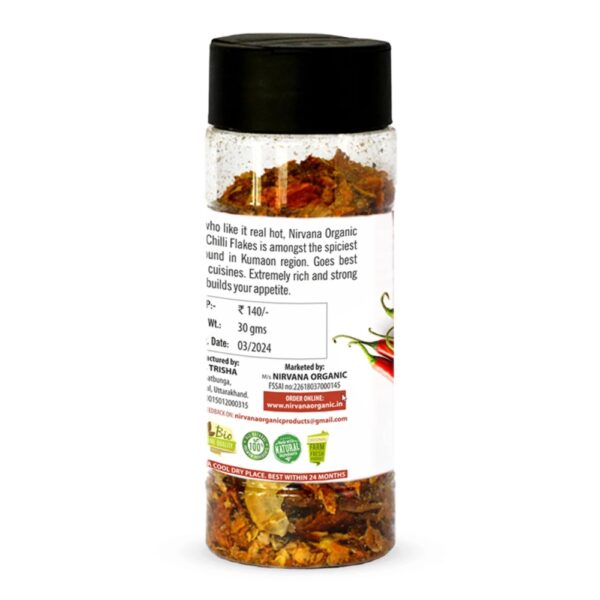 Nirvana Organic - Pahadi Chilli Flakes - Red Chilli Flakes - Spices - FLVR FLVR.in