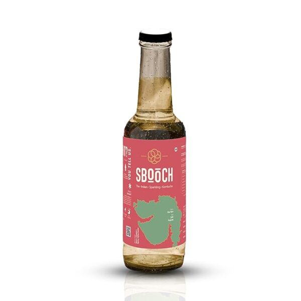 Gor Keri - SBOOCH Kombucha - Indian Sparkling Kombucha Tea | Gut-Friendly Beverage | Antioxidant-Rich Zero Preservatives | Alcohol-Free Fermented Tea | Vegan & Gluten-Free | FLVR.in
