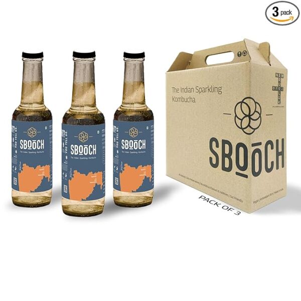 Koshimbir - SBOOCH Kombucha - Indian Sparkling Kombucha Tea | Gut-Friendly Beverage | Antioxidant-Rich Zero Preservatives | Alcohol-Free Fermented Tea | Vegan & Gluten-Free | FLVR.in