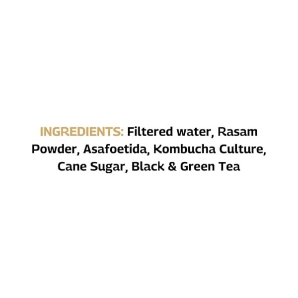 Rasam - SBOOCH Kombucha - Indian Sparkling Kombucha Tea | Gut-Friendly Beverage | Antioxidant-Rich Zero Preservatives | Alcohol-Free Fermented Tea | Vegan & Gluten-Free | FLVR.in