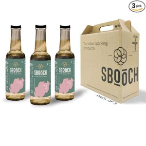 Rice Pandan - SBOOCH Kombucha - Indian Sparkling Kombucha Tea | Gut-Friendly Beverage | Antioxidant-Rich Zero Preservatives | Alcohol-Free Fermented Tea | Vegan & Gluten-Free | FLVR.in