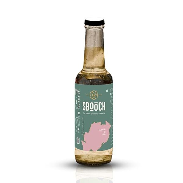 Rice Pandan - SBOOCH Kombucha - Indian Sparkling Kombucha Tea | Gut-Friendly Beverage | Antioxidant-Rich Zero Preservatives | Alcohol-Free Fermented Tea | Vegan & Gluten-Free | FLVR.in