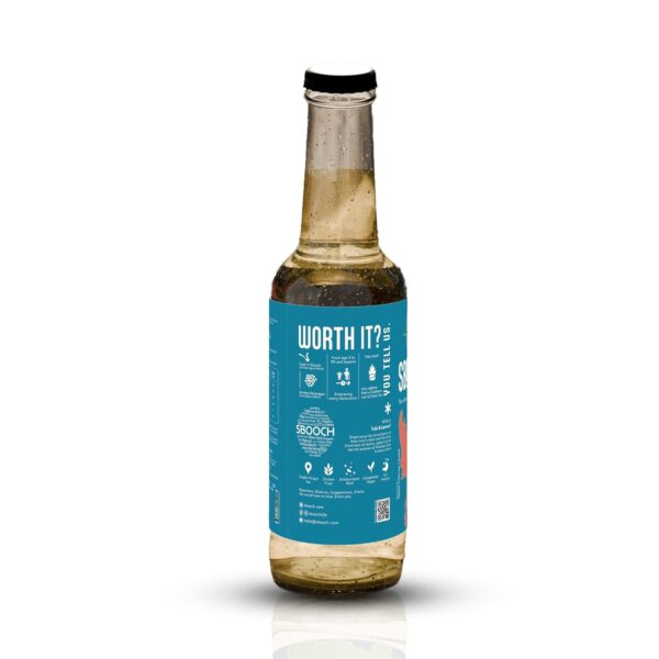 Tulsi Lemon - SBOOCH Kombucha - Indian Sparkling Kombucha Tea | Gut-Friendly Beverage | Antioxidant-Rich Zero Preservatives | Alcohol-Free Fermented Tea | Vegan & Gluten-Free | FLVR.in